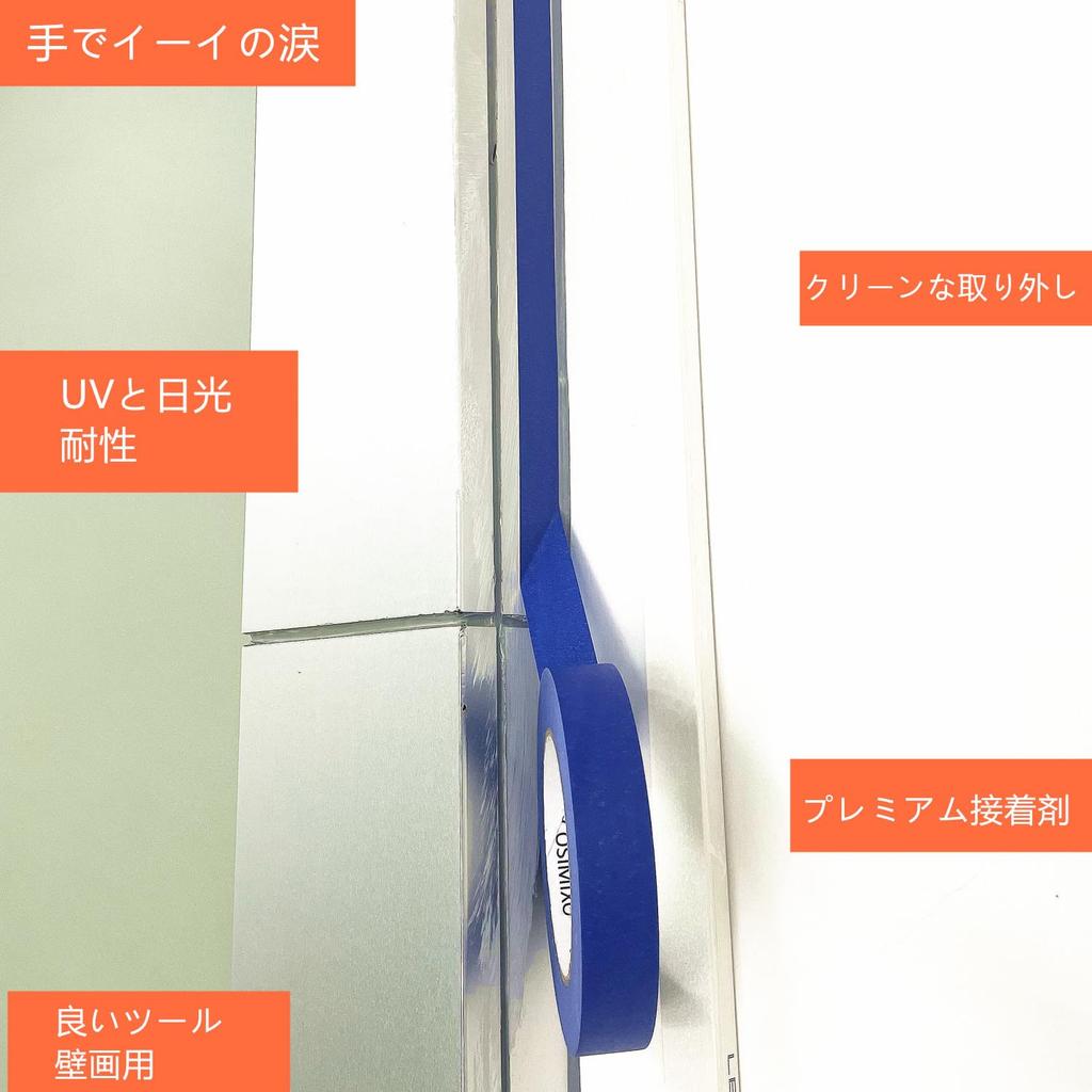 COSIMIXO Masking 24mm 60 Yards 2 Rolls of Painting Masking Mildew Hardening Original Blue Tape for Home Sharp Lines Tape, Painter's Tape, Wide, Long,