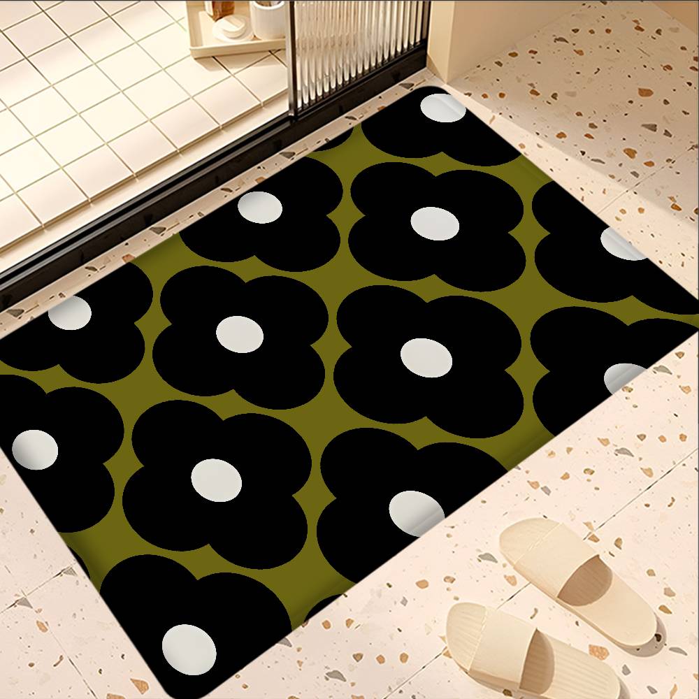 Beautiful flowers O-Orla Kiely Bathroom Mat Kids Room Bedroom Decoration Balcony Anti-Slip Doormat Living Room Welcome Rug