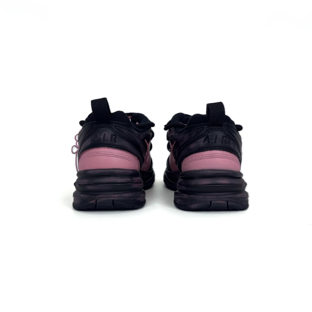 Nike Air Monarch 4 Нескользящие, Износостойкие, Легкие Низкие Кроссовки-Сникеры Унисекс Черно-Розовые 415445-001(Команда502-)