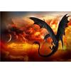 Полный 5D Diy Алмазная картина Огонь Дракон Алмазная вышивка Полный набор аниме Наборы для вышивки крестом Домашний декор Подарок ручной работы