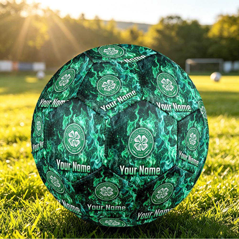 Персонализированный футбольный мяч размера 5 с узором Celtic FC для игры на открытом воздухе Спортивный мяч Подарок