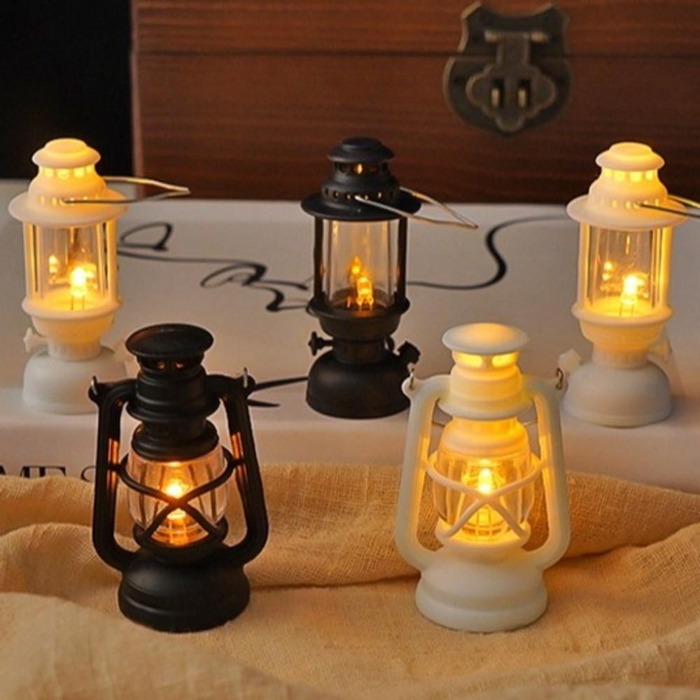 LED Lighting Retro LED Lantern Battery Powered Miniature Night Light Imaginative Play
