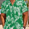 Men's Hawaiian Shirt Fashion Summer Beach Casual Short Sleeved Button Up Shirt 3D Digital Printing Pattern Formal Shirt