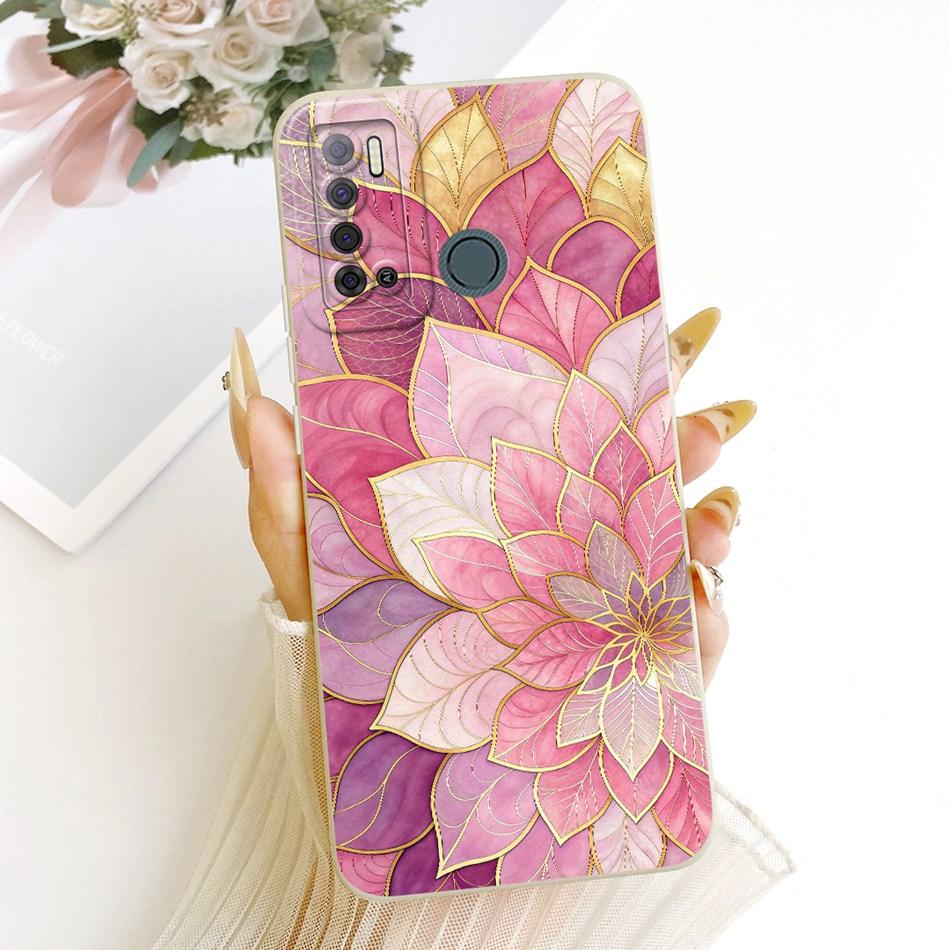 For Tecno Spark Power 2 LC8 Cute Cat Flower Cartoon Phone Case For Tecno Spark Power2 Shockproof Soft Silicone Bumpers