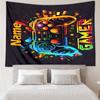 Custom Name Game Controller Print Tapestry, Backdrop, Easy Setup, Ideal for Bedroom, Office & Living Room, with Aesthetic Wall Hanging Decor.