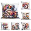 New Spring Garden Elf Dwarf Rose Pillowcase Home Living Room Sofa Cushion