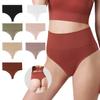 Women Underpants High Waist Solid Color Slimming Thread Butt-lifted Good Breathability Elastic Quick-drying Sport Casual Briefs Female Panties