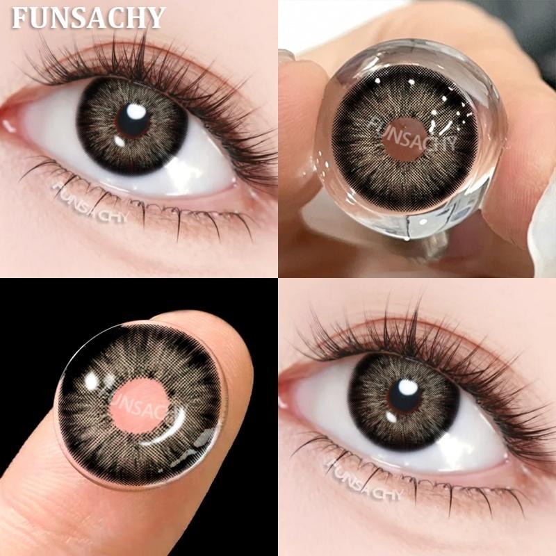 FUNSACHY 1 Pair Blue Contact Lenses for Eyes Natural Colored Contact Blue Eyes Lenses Korean Contacts Lenses Yearly Green Pupil