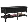 Shoe Bench Black 102x42x45 cm Particleboard
