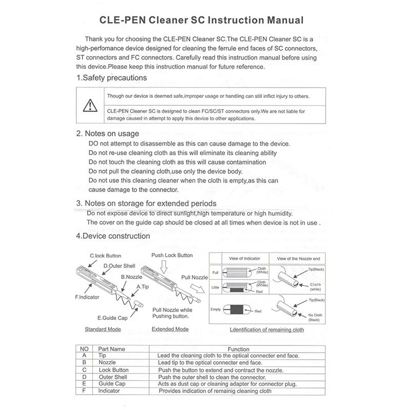 2,5 мм Ручка Тип Очиститель Оптического Волокна Очиститель Одним Кликом Инструмент для Очистки Оптического Волокна