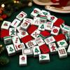 Mahjong Tiles Set 160Pcs/Set Christmas American Tiles, 4 Layer Engraved Acrylic Kit Kit, Mah-Jong Lovers Beginners Gifts Durable