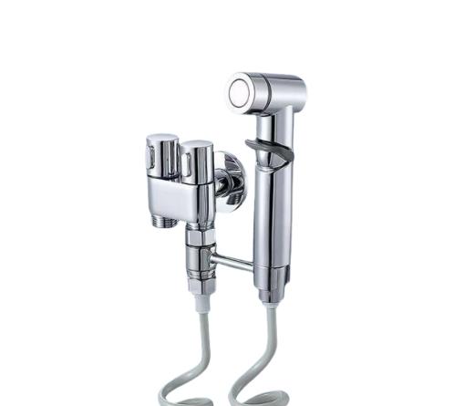 Universal Fit High Pressure Brass Bidet Sprayer with Scratch-Resistant Surface Space Saving Easy Installation
