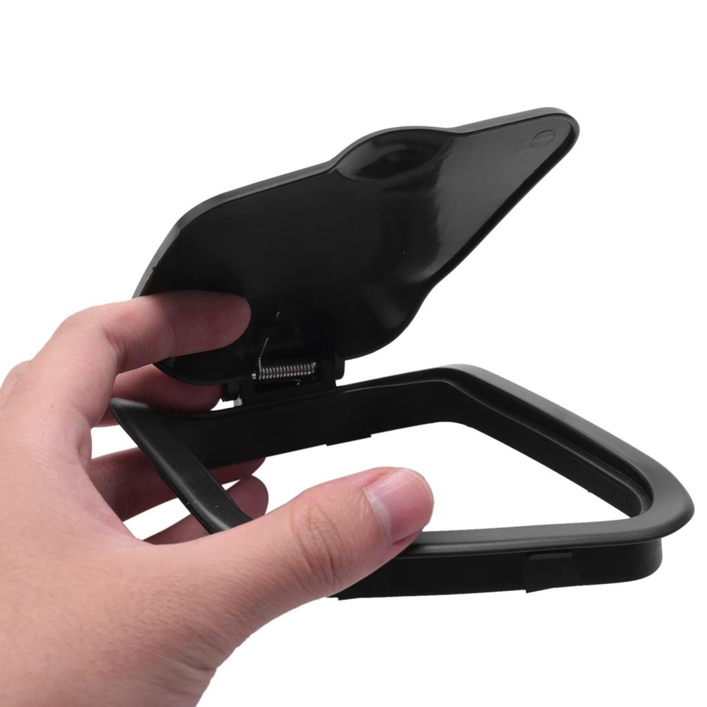 Insiptions 2X Bi ABS Side Pocket Cover Charger Waterproof Cap Side Cover for Nmax V2 2020-2021 Black