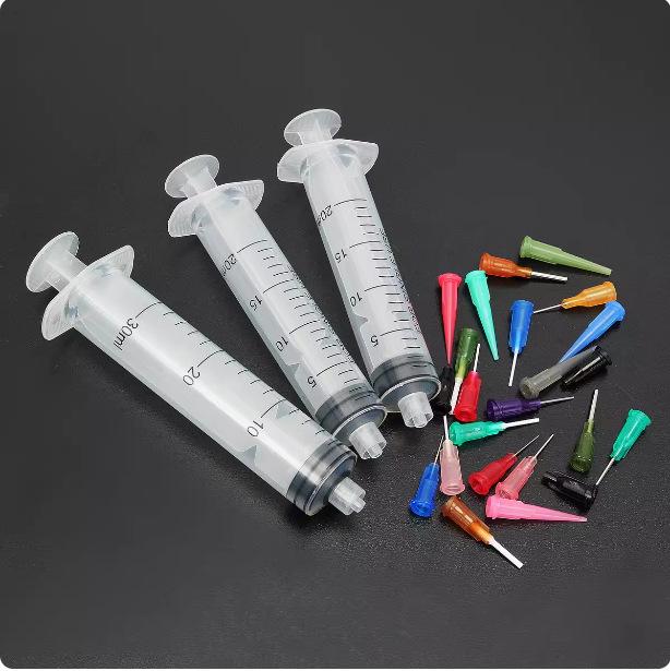 Industrial Needleless Dispensing Syringe with Screw-Thread for Ink Filling - Available in 1/2/5/10/20/30/50/100ml Sizes