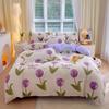 Flower Botanical Duvet Cover Set 3pcs Floral Bedding Set for Kids and Adults Comforter Covers Pillowcases, Washable Home Textil