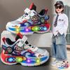 Обувь для мальчиков 2025 весна и осень детская спортивная обувь для детей среднего и старшего возраста мультяшные папины кроссовки дышащая сетка универсальные кроссовки для бега