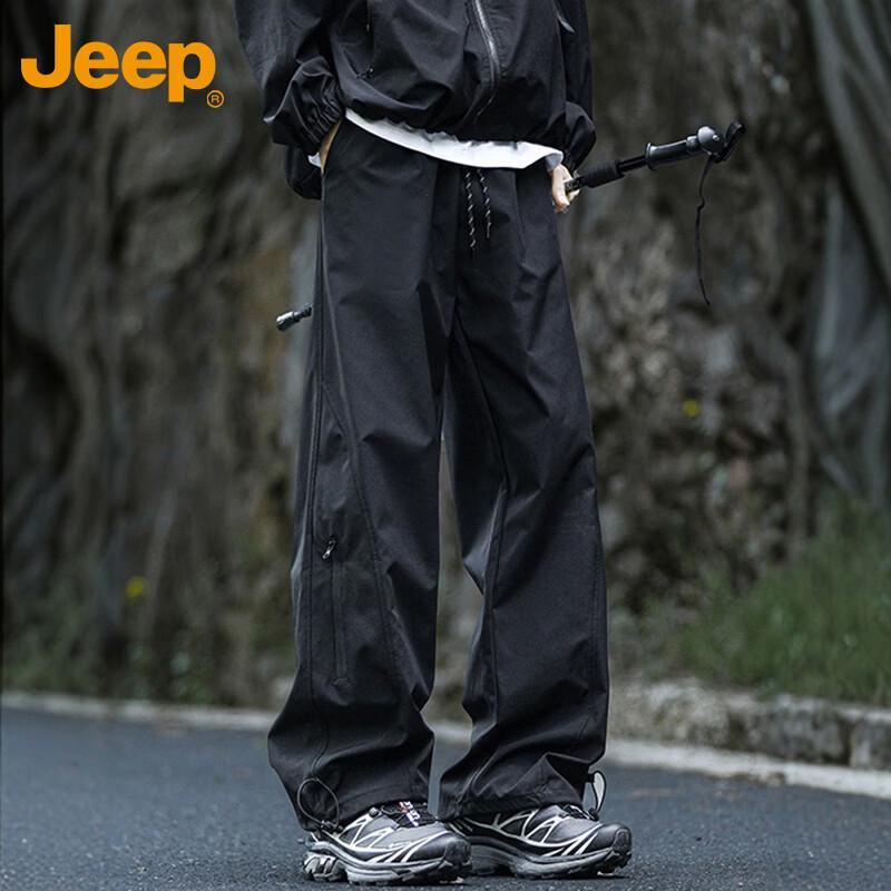 Jeep Мужские свободные прямые повседневные рабочие брюки