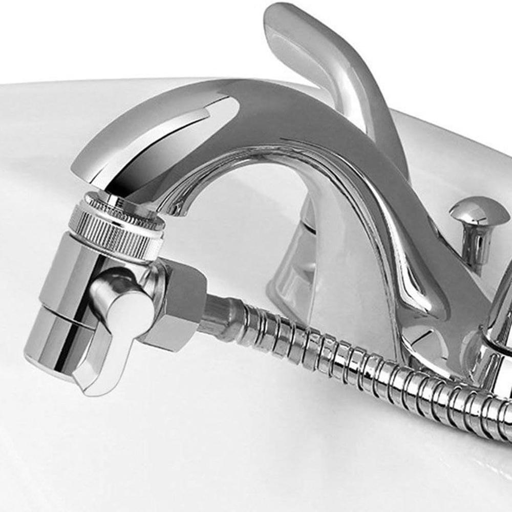 Zinc Alloy and Plastic Switch Faucet Adapter Kitchen Sink Splitter Diverter Valve Water Tap Connector for Shower Bathroom Access