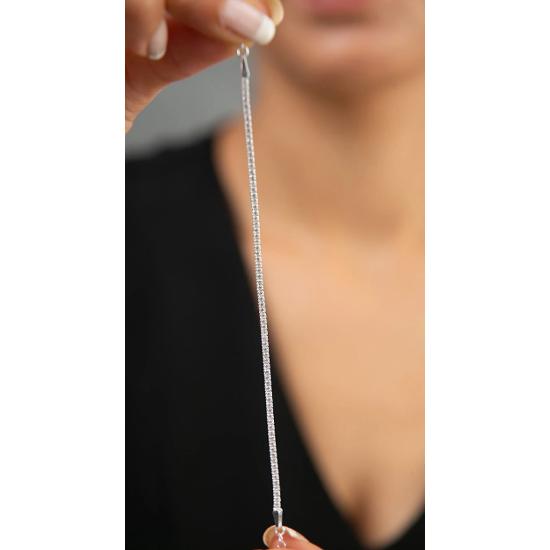 Женский серебряный браслет Waterway с белым цирконом и камнем