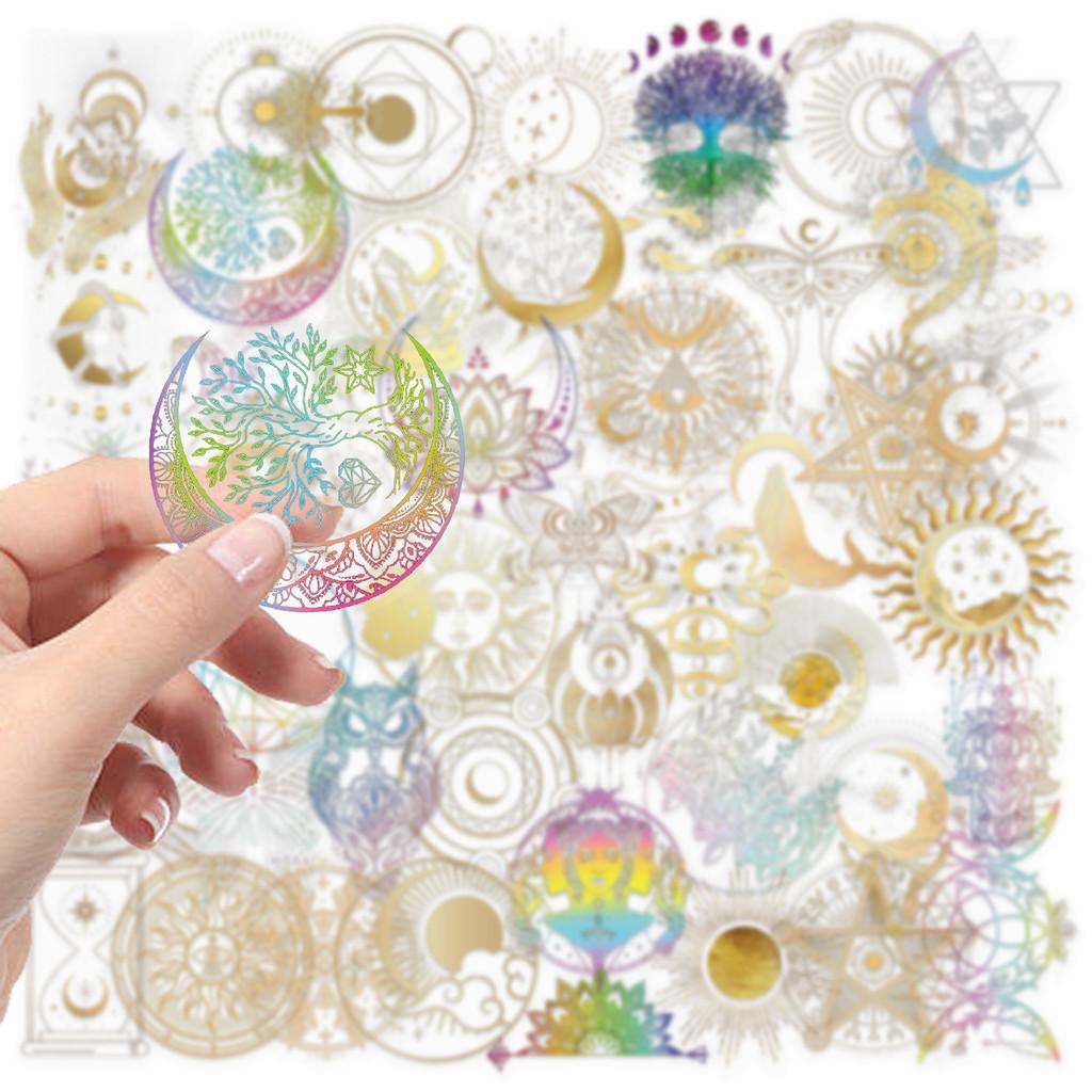 50 Pcs Transparent Gold Star Sticker Pack - Waterproof Clear PET Stickers for Decor on Journals, Guitars AnimeWorlds Store