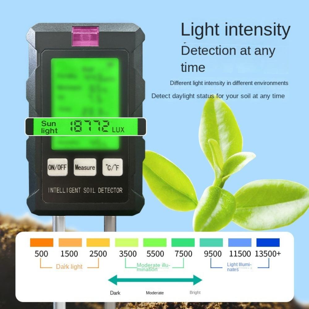 6-in-1 Soil Fertility Detector LCD Screen Garden Soil Analyzer  for Farm Soil Check
