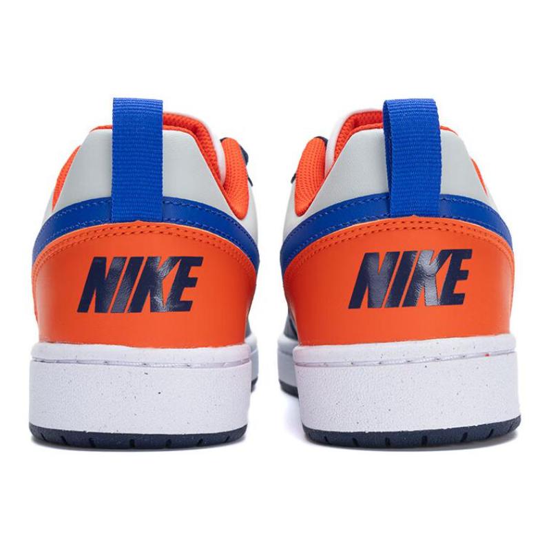 Nike Кроссовки для скейтбординга Court Borough, дышащие, низкие, детские, бело-синие, кеды, DV5456-401