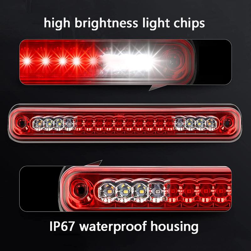 1pcs Car LED Third 3rd Brake Light Red/White Tail Lamp Stop Light for Chevy C1500 C2500 Tahoe/GMC C1500 C2500 Yukon Waterproof