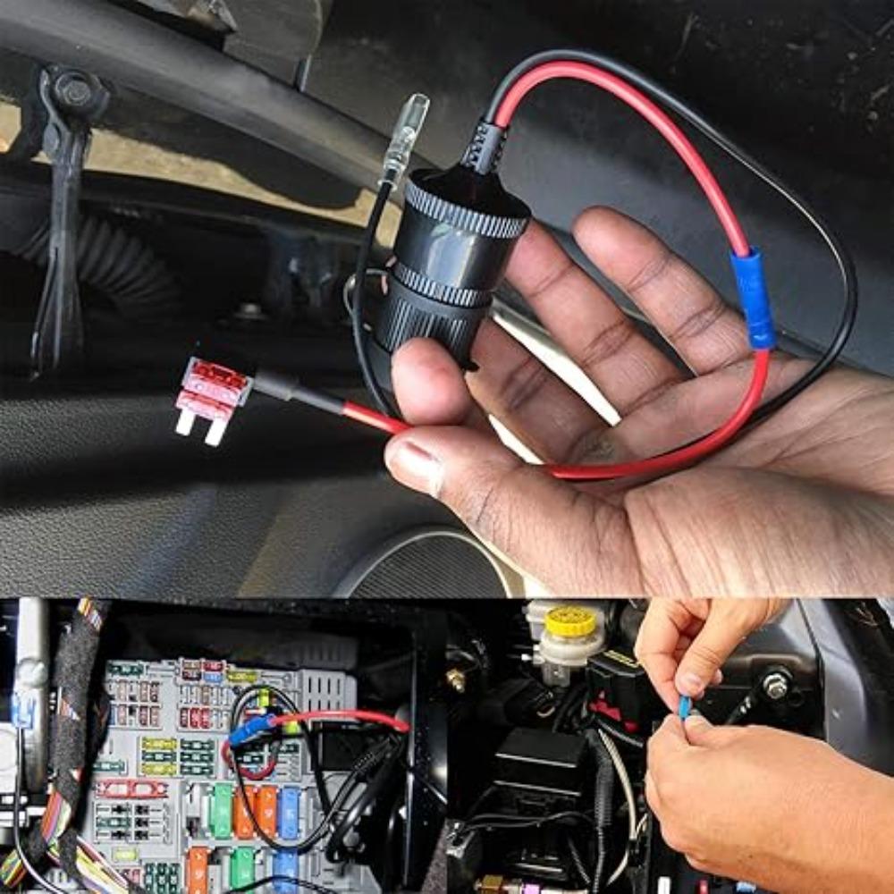 Car Fuse Tap Add A Circuit Adapter Standard ATM APM ATC Blade Fuse Holder Box Wire Socket Cable for LED Light Electronics Power