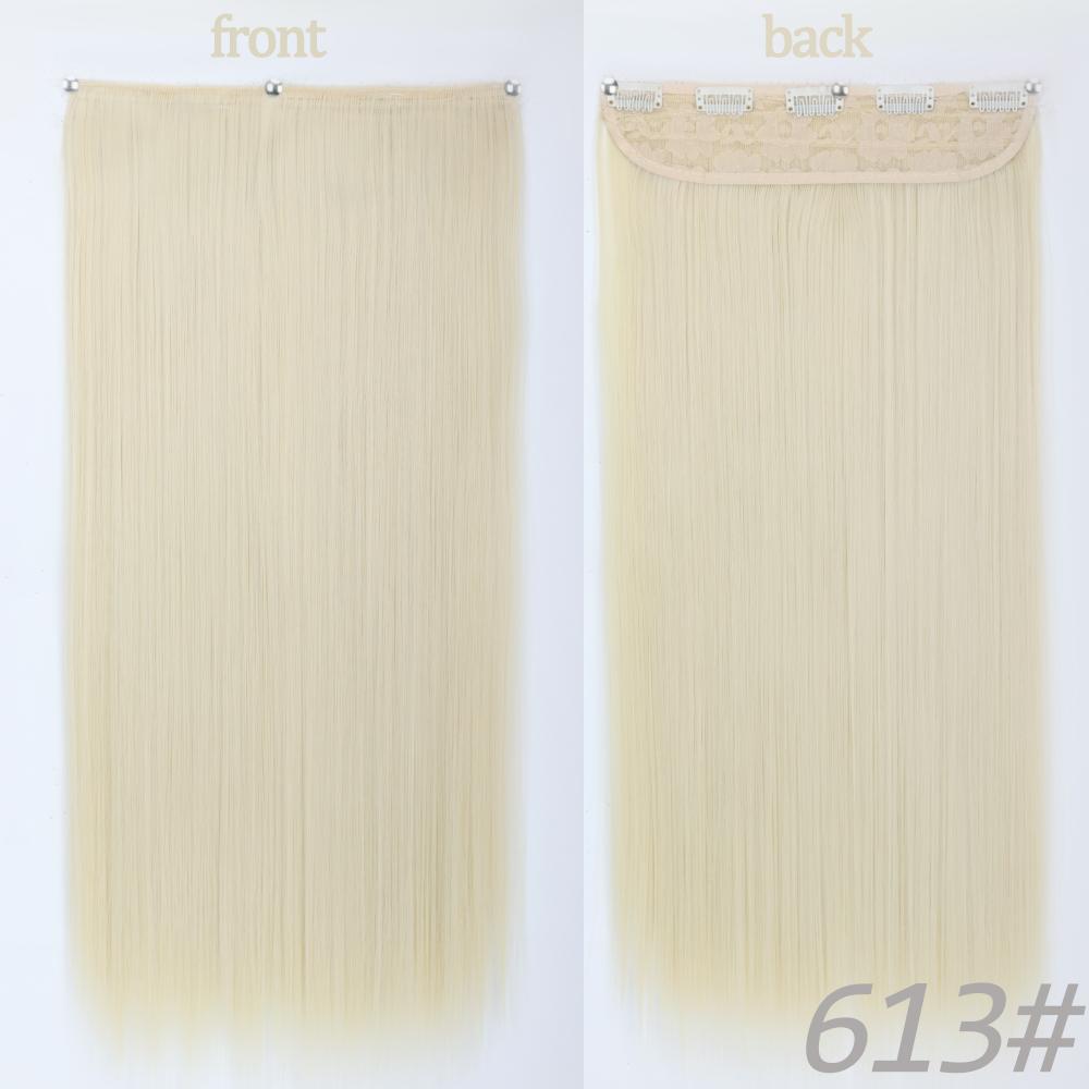 MERISIHAIR Длинные волнистые синтетические волокна 22 дюйма 5 зажимов для наращивания волос Волнистые прямые волосы Черный Коричневый Блондинка Повседневная одежда