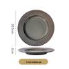 ZISIZ Embossed Ceramic Dinner Plate