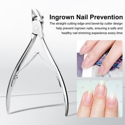 Yousheng Professional Nail Clipper для толстых вросших ногтей, нержавеющая сталь, угловой резак 120 градусов, эргономичная ручка, прецизионные кусачки для ногтей на ногах