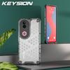 KEYSION Противоударный бронированный чехол для VIVO V50 5G Мягкий силиконовый + прозрачный сотовый чехол для телефона из поликарбоната для VIVO V50 5G