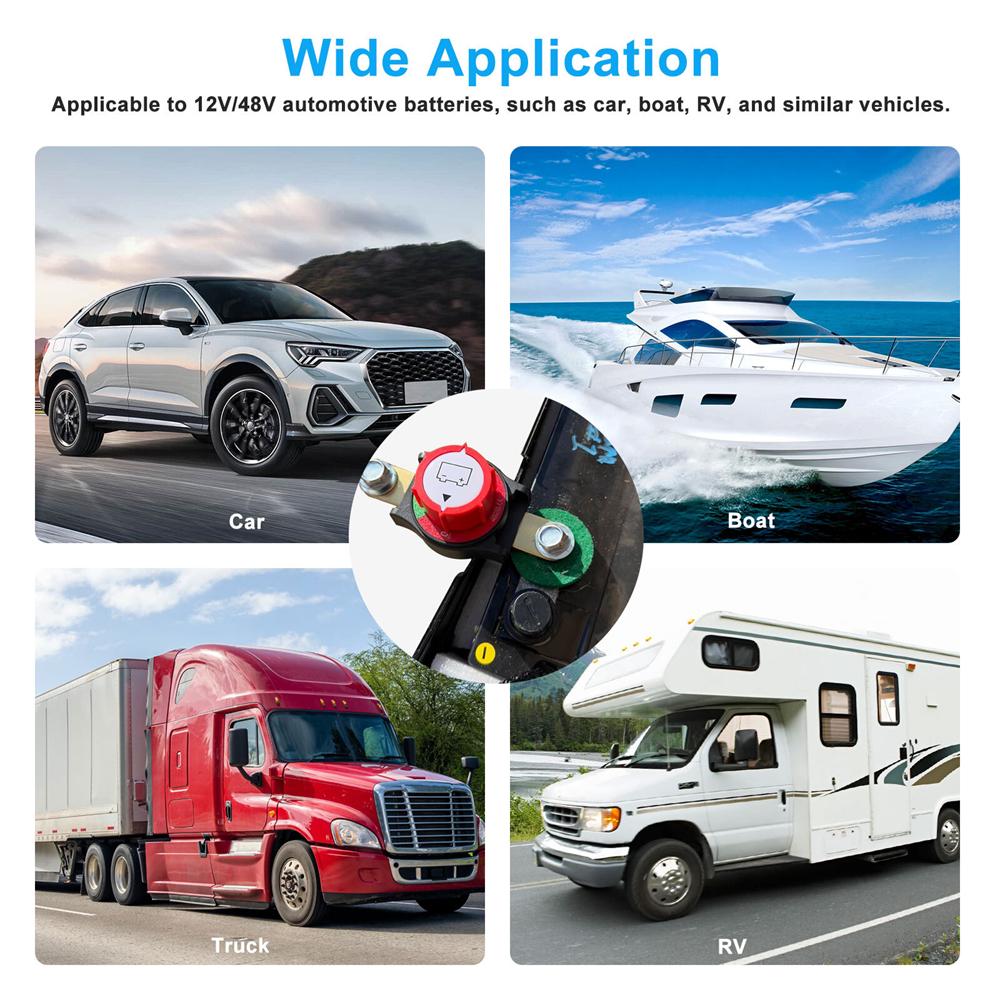 12-48V Heavy Duty Side Post Battery Disconnect Switch On/Off  For Car Boat Truck