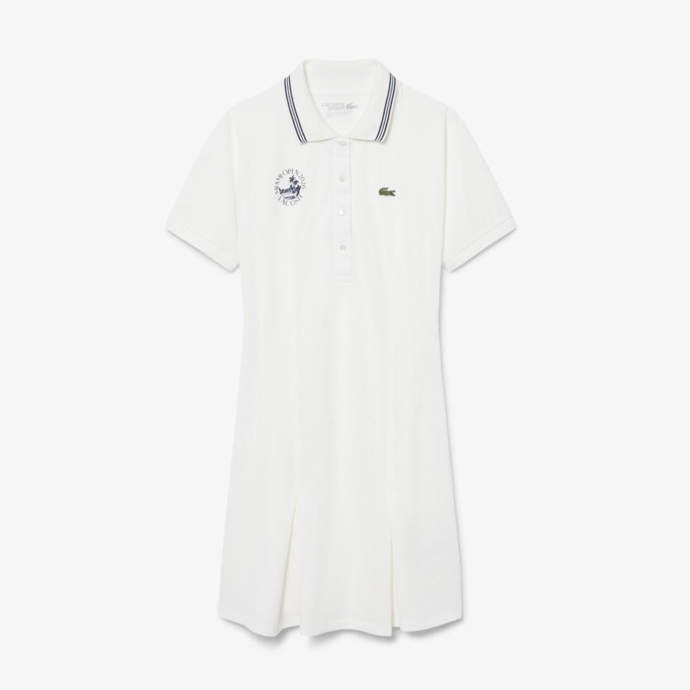 [lacoste] Women's Miami Open Short Sleeve Piqué Dress EF0437-56G70V