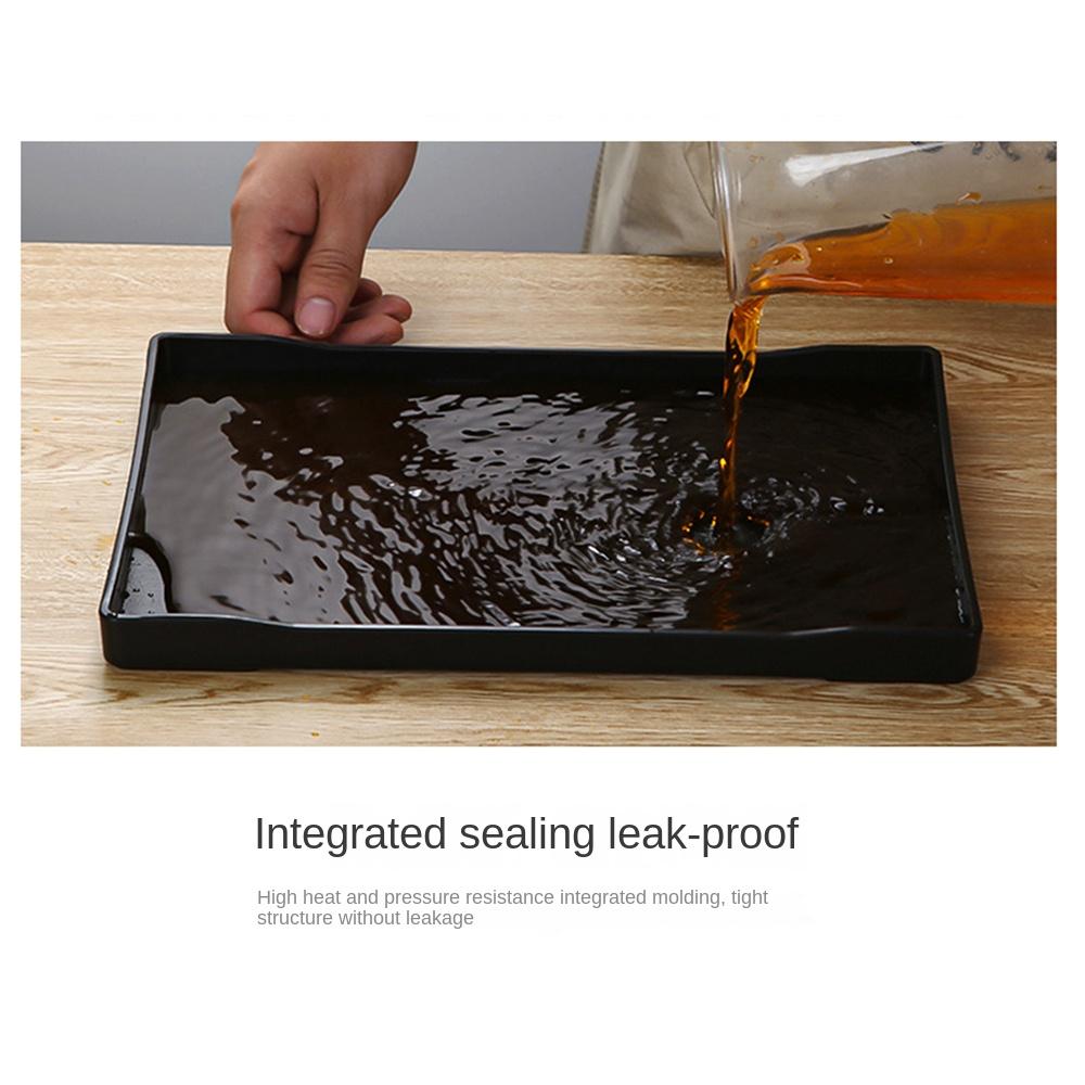 1 шт. пластиковый большой пластиковый поднос, черный декоративный поднос, простые в использовании сервировочные подносы для кухни