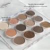 Доступная палетка теней для век из 12 цветов: Перламутровый, Матовый, Молочный чай, Землистые тона