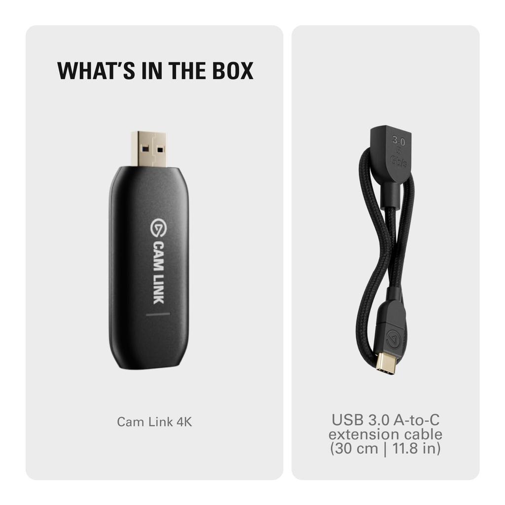 Elgato HDMI-карта захвата Cam Link 4K для записи и стриминга 10GAM9901 [Компактная (Япония)]