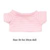 Dressing Game Playing House 20CM Doll T-shirt Stripes Short Sleeve Idol Doll Clothes Cotton Stuffed