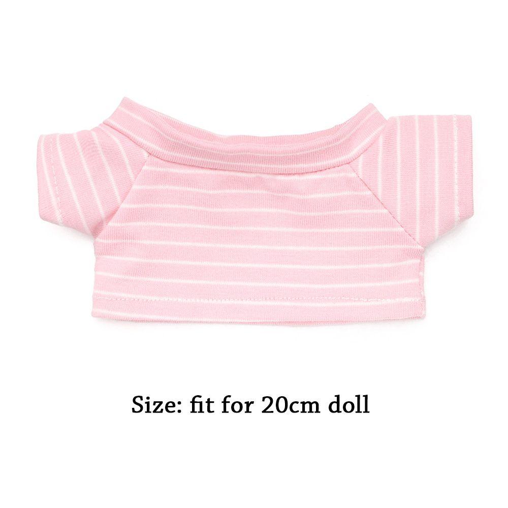 Dressing Game Playing House 20CM Doll T-shirt Stripes Short Sleeve Idol Doll Clothes Cotton Stuffed