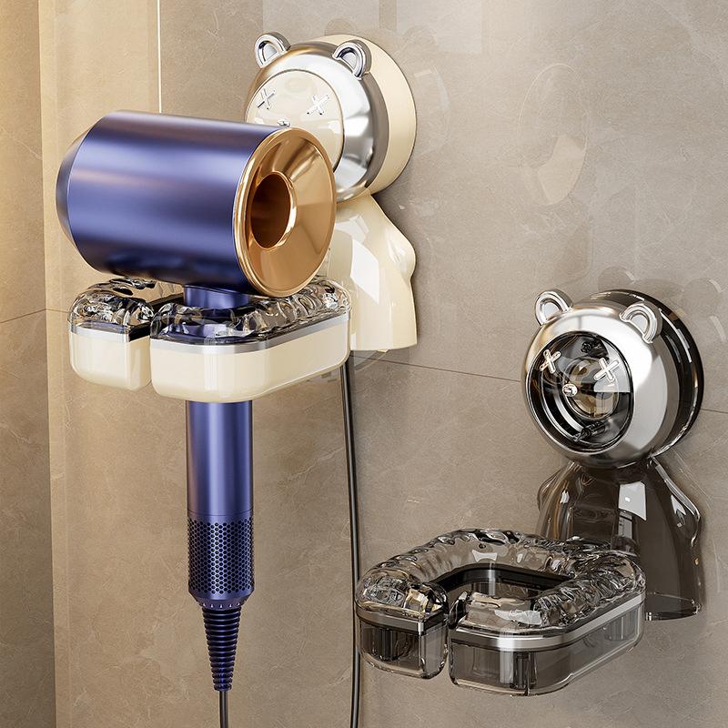 Подставка для фена, неперфорированная полка для хранения, настенная полка для размещения фена, ленивая ванная комната, вешалка для фена