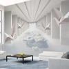 Обои 3D Solid Wall Mural Simple Abstract Space Cloud Stereo Background Wall Paper