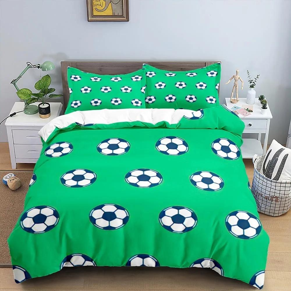 Cool Football Soccer 3D Bedding Set Duvet Cover Pillowcases Comforter Bed Linen Room Decor For Boys Gift Twin Queen King Size