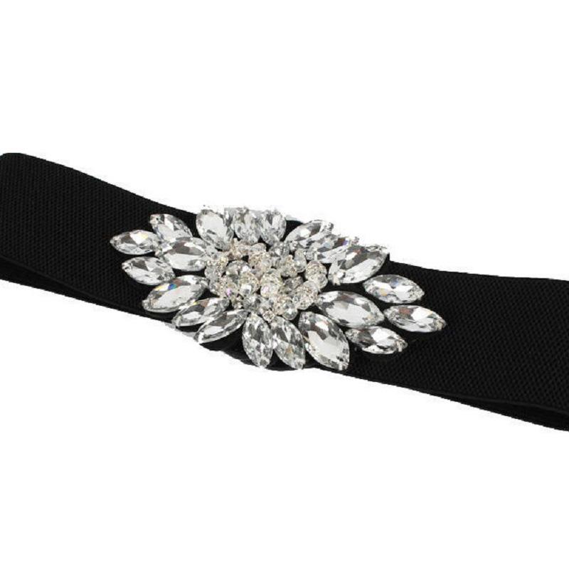 Популярный женский ремень с широкой талией, эластичный, модный, с кристаллами, женский ремень с блестящей пряжкой и бриллиантами, ремни для женщин, ремень LB2319