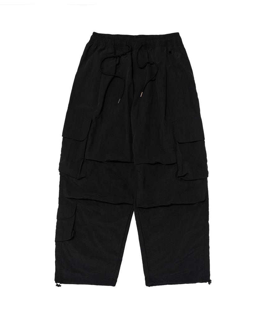 CARGOBROS Multi-Pocket Nylon Cargo Pants (Black)