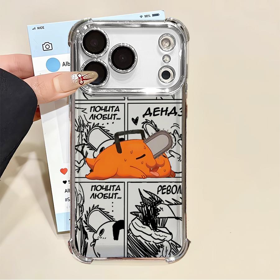 Чехол для Apple iPhone 13 12 11 Pro Max 16 15 14 Plus 16e 17 Air Мягкий чехол Милый мультяшный аниме