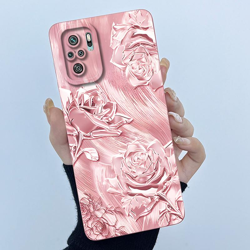 Чехол для телефона Xiaomi Poco M5s Чехол PocoM5s Модный Простой Бабочка Цветочный Мягкий Жидкий Силикон Чехол Для Poco M 5s Fundas