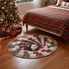 Christmas Tree Decoration Mat 40cm 3D Christmas Circular Carpet Washable Anti Slip Carpet New Year Atmosphere Mat Decoration for