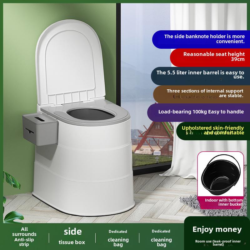 Portable Adult & Elderly Deodorant Toilet Stool for Home