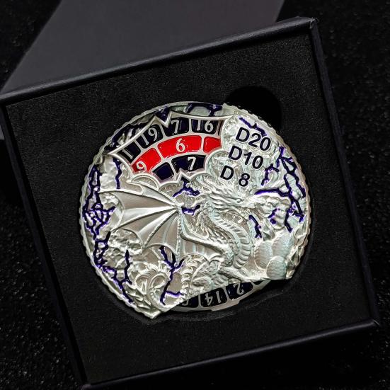 7-в-1 Винтажный Дракон Рулетка Кости Fidget Spinner Прочная цинковый сплав Вращающийся металл