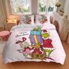 3Pcs Grinchmas Friends Presents Bedding Sets For All Sizes New 3D Printed Bed Cover Comforter Duvet Cover Pillowcase Bedroom Decoration